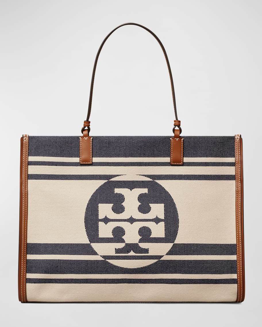 Tory Burch Ella Stripe Jacquard Tote Bag | Neiman Marcus