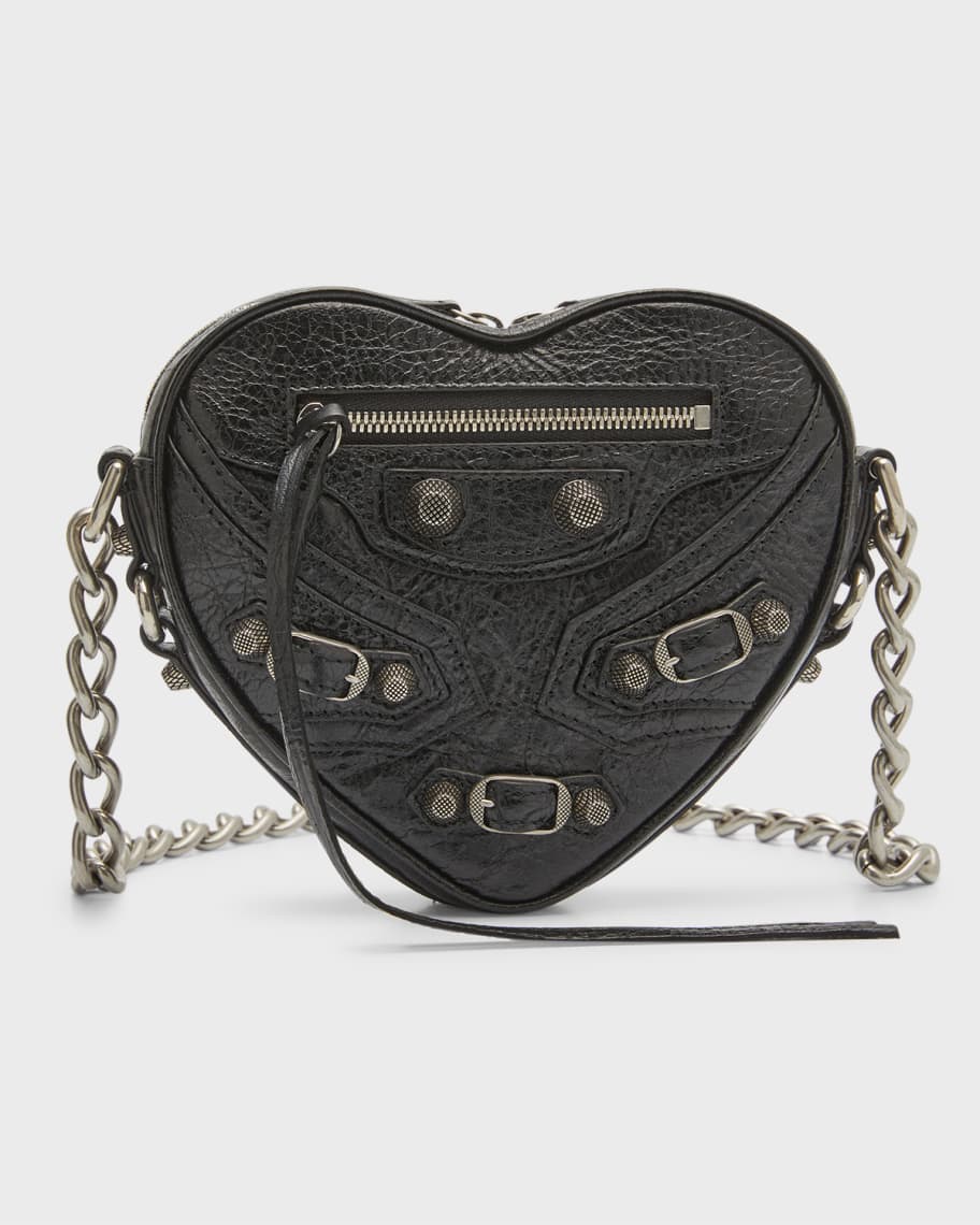 Balenciaga Le Cagole Mini Heart Chain Crossbody Bag
