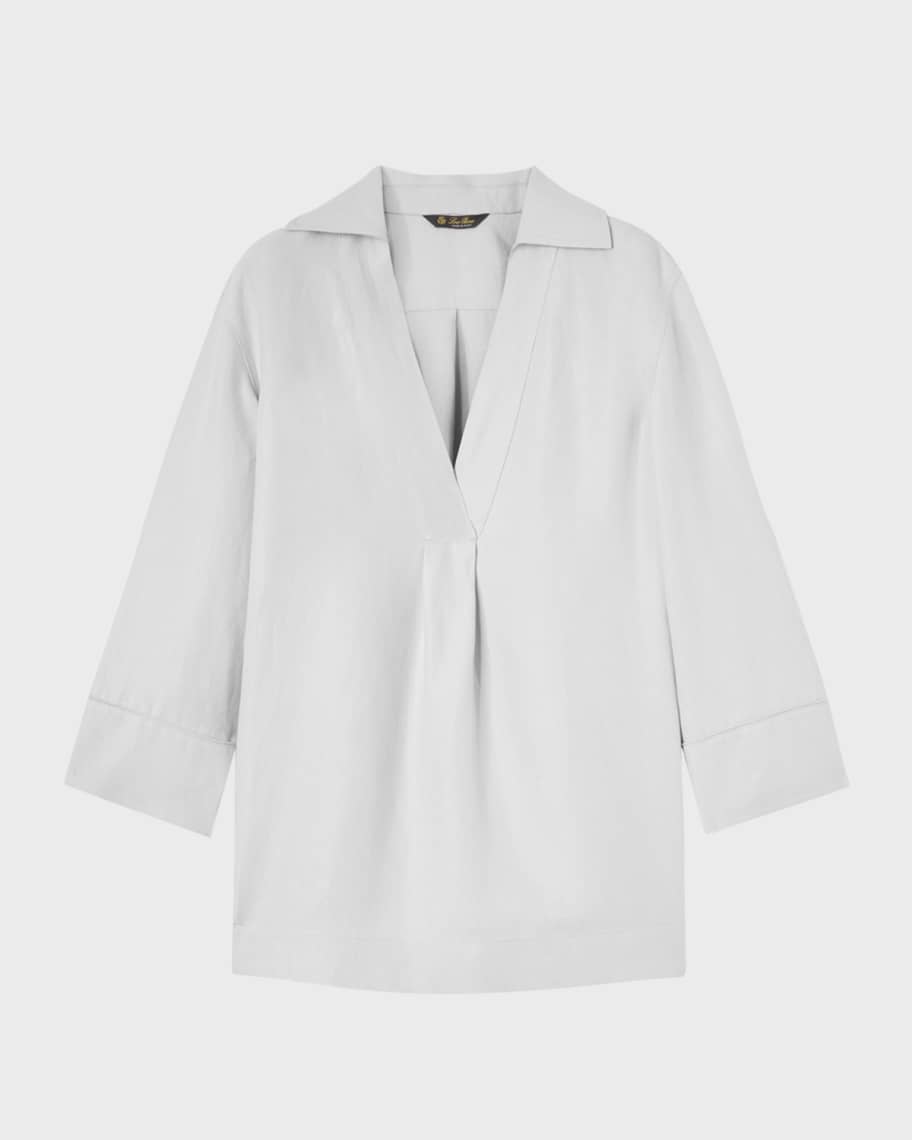 Image 2 of 4: Serena Linen Tunic Blouse