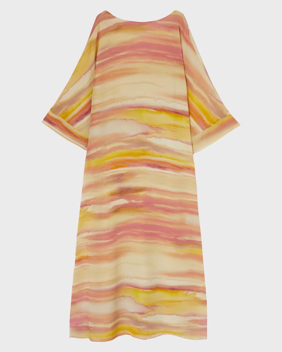 Image 1 of 2: Abito Cillia Summer Sunset Printed Maxi Dress