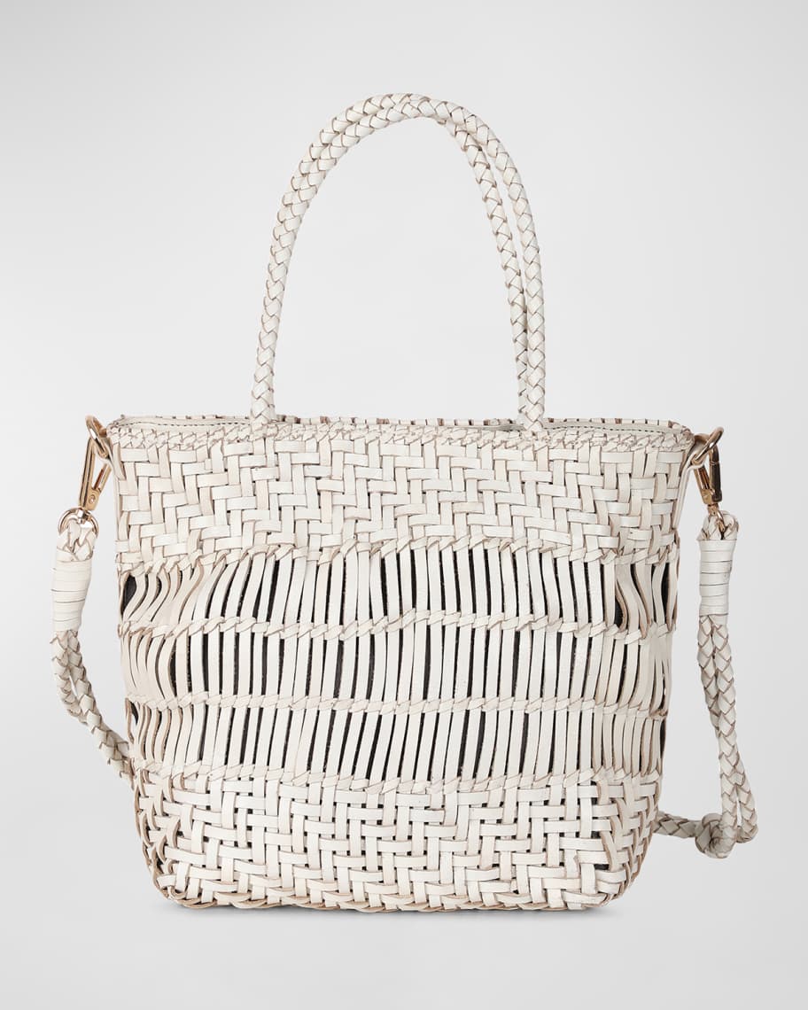 Kaya leather top bead bag