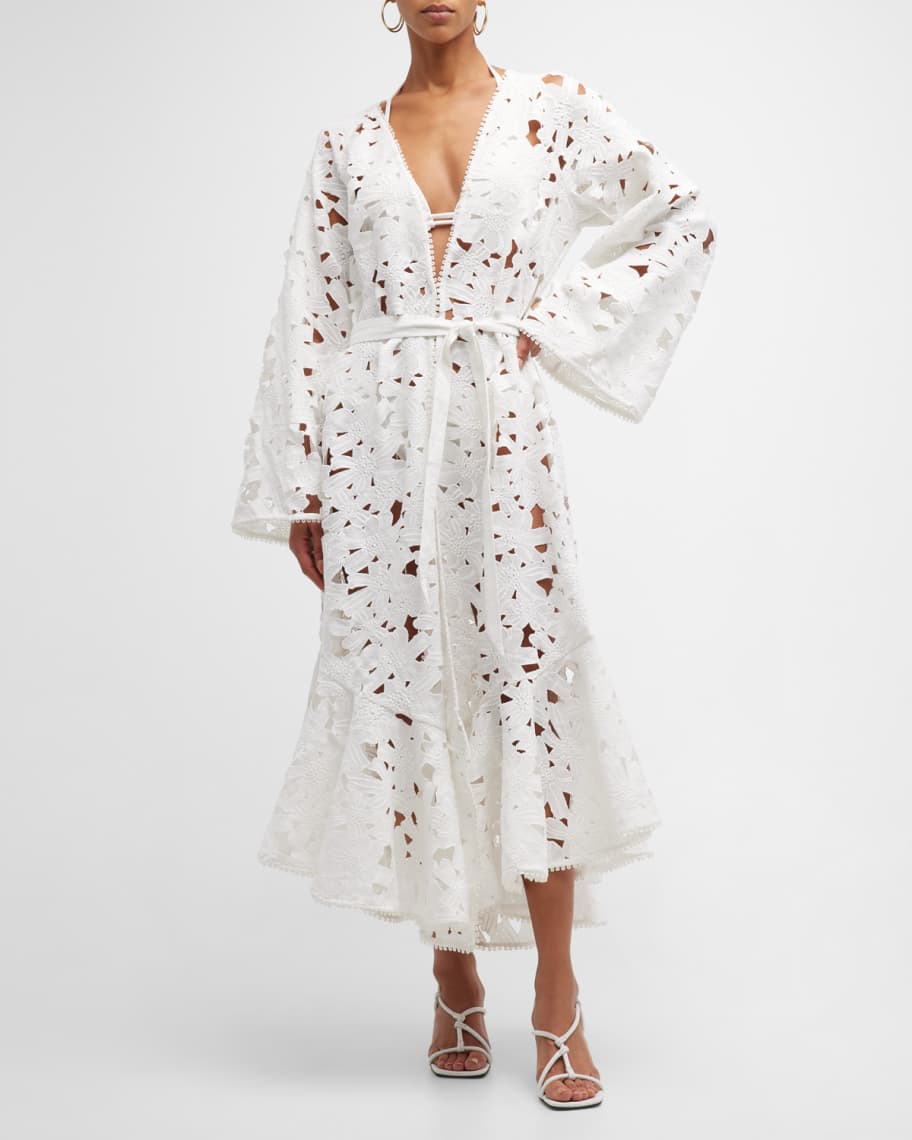 Sandy embroidered cape sales maxi