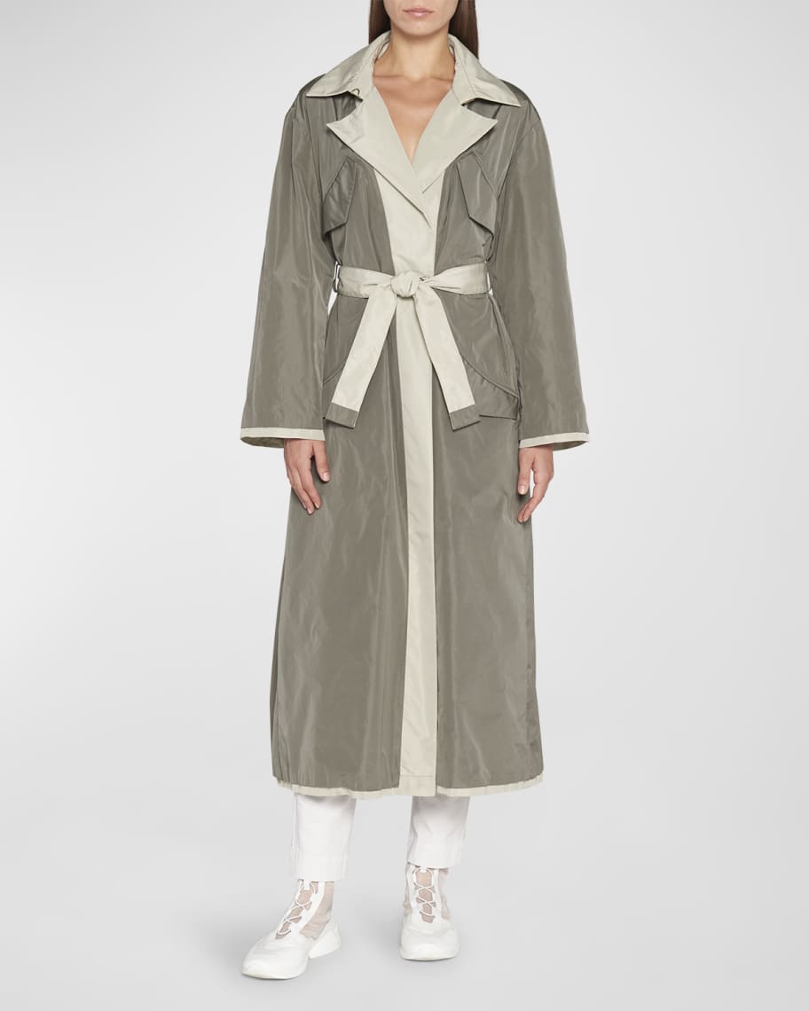 Giorgio Armani Belted Reversible Trench Coat | Neiman Marcus