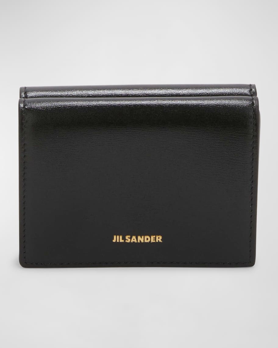 Jil Sander Tiny Trifold Leather Wallet | Neiman Marcus