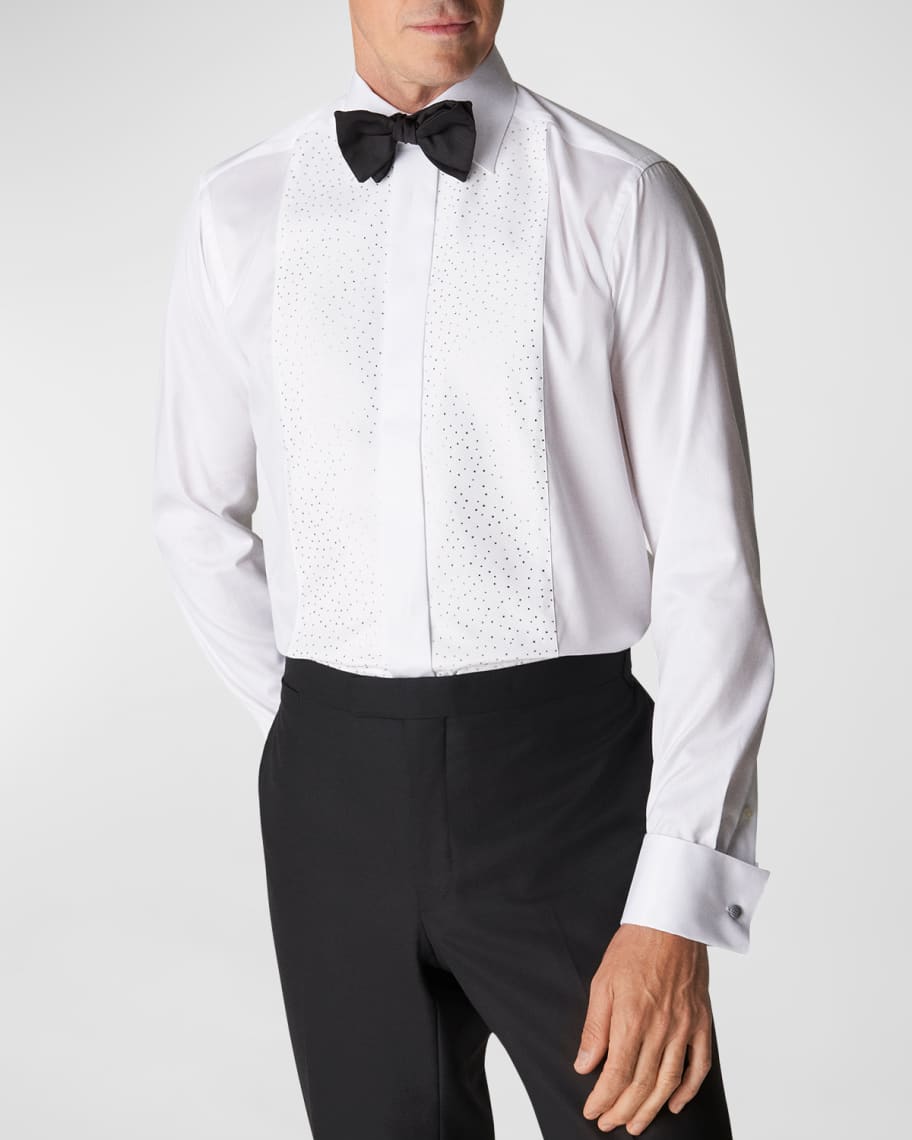 Pique White Tie Shirt | Contemporary Fit