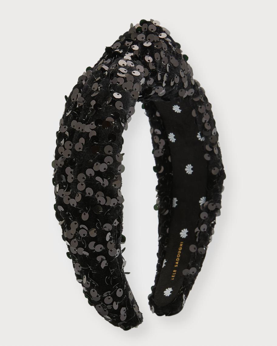 Lele Sadoughi Sequin Knotted Headband | Neiman Marcus display picture 1