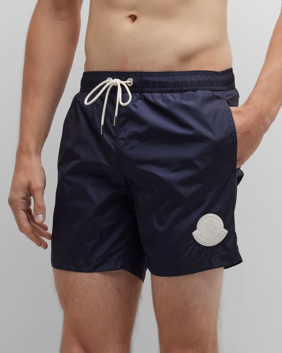 Louis Vuitton Printed Nylon Swim Shorts Oil. Size M0