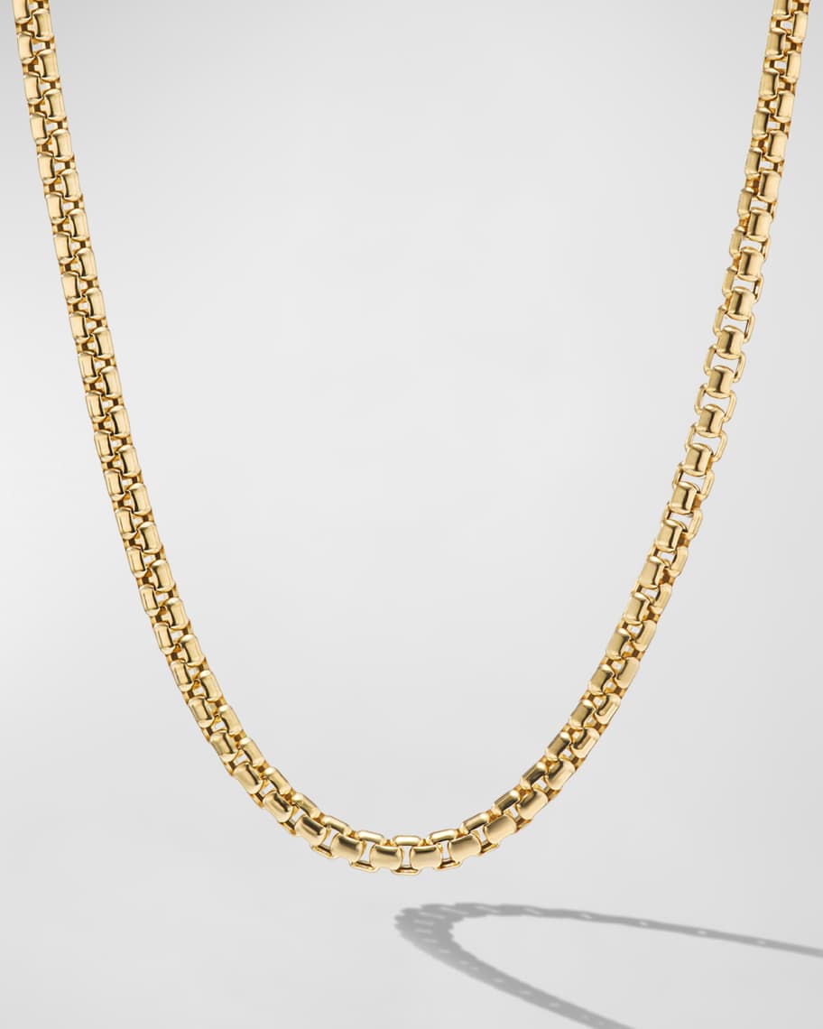 David Yurman Men's Box Chain Necklace in 18K Gold, 2.7mm, 18"L