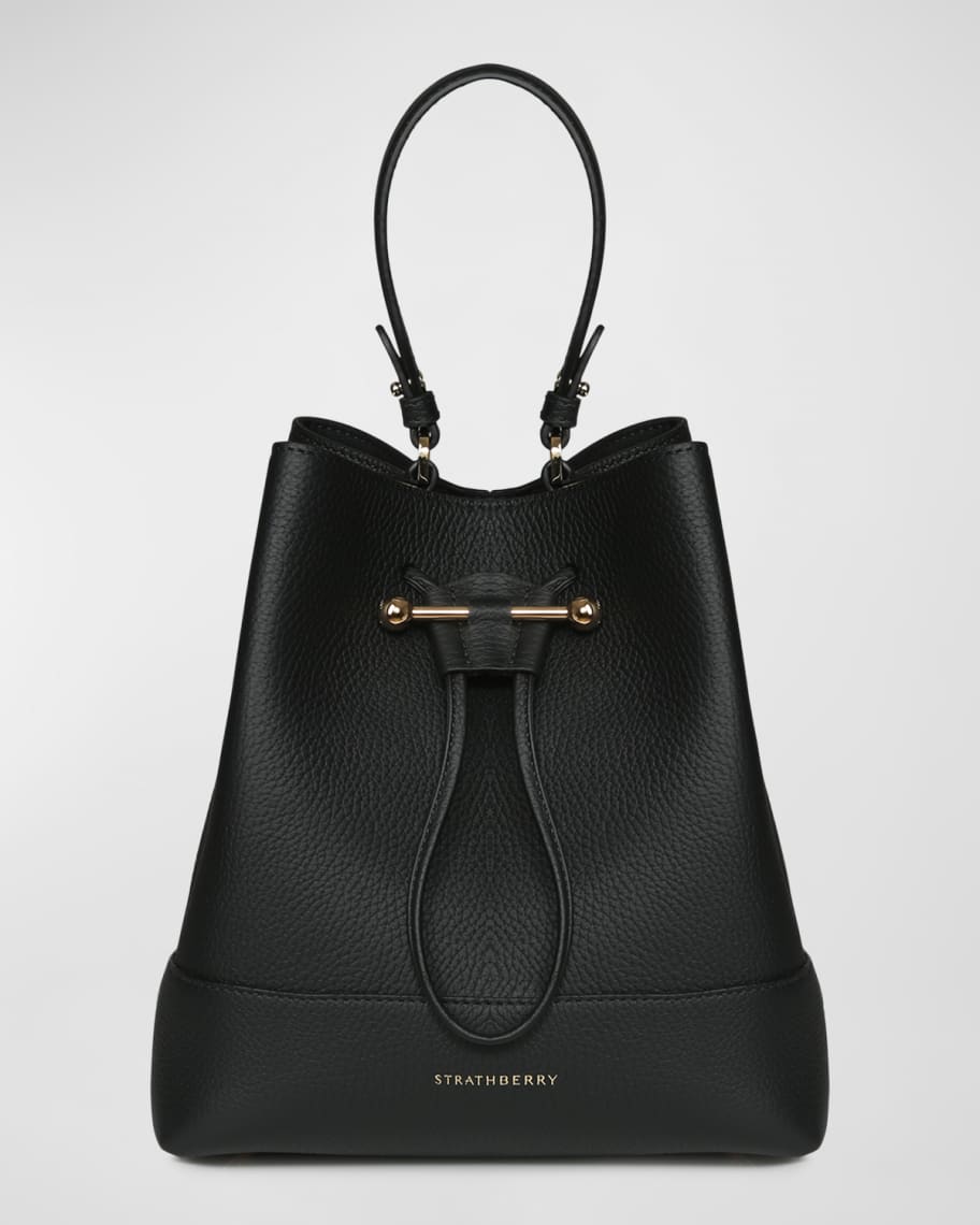 STRATHBERRY Lana Osette Midi Leather Bucket Bag Neiman Marcus