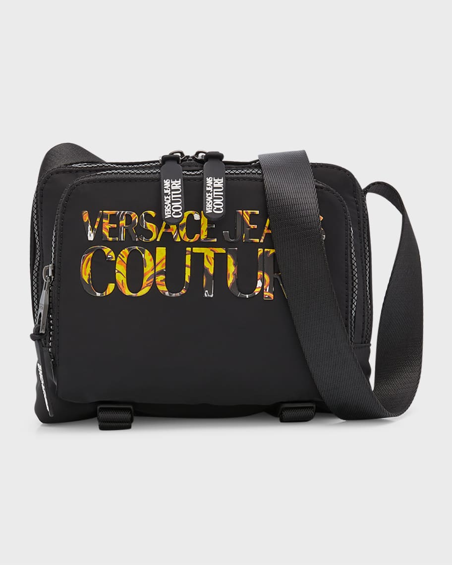 Versace Jeans Couture Men's Logo Couture Crossbody Bag Neiman Marcus