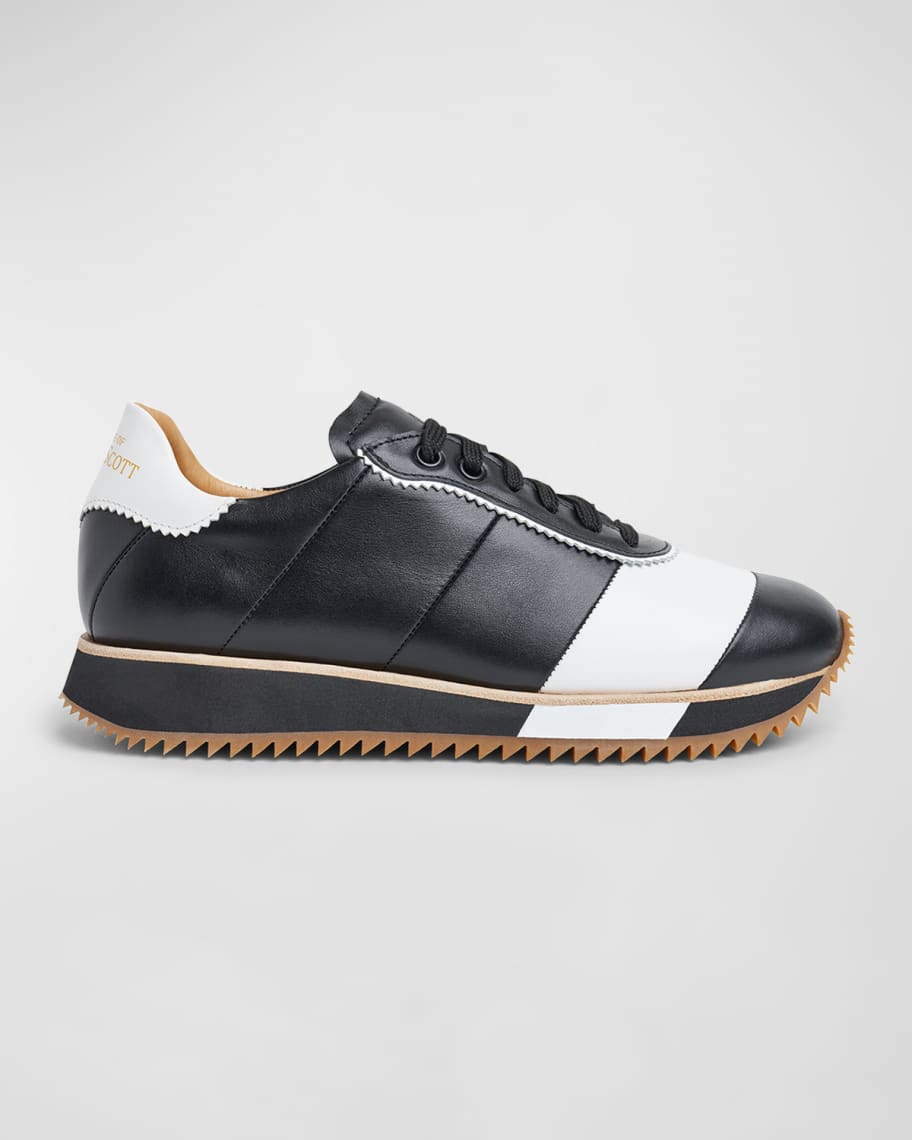 The Office of Angela Scott The Quinn Leather Low-Top Sneakers | Neiman ...