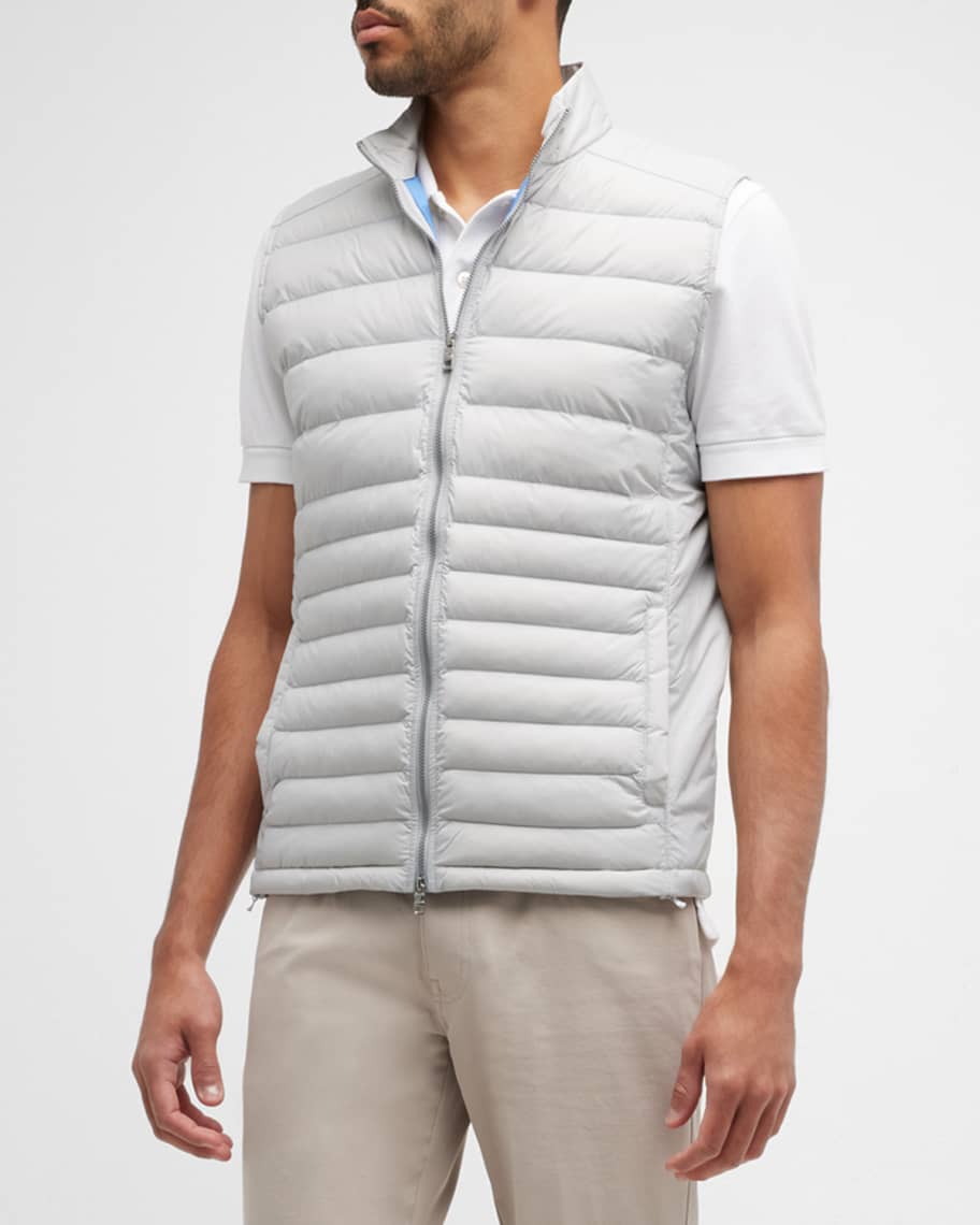 Peter Millar Men's Crown Elite Lite Quilted Full-Zip Vest | Neiman Marcus