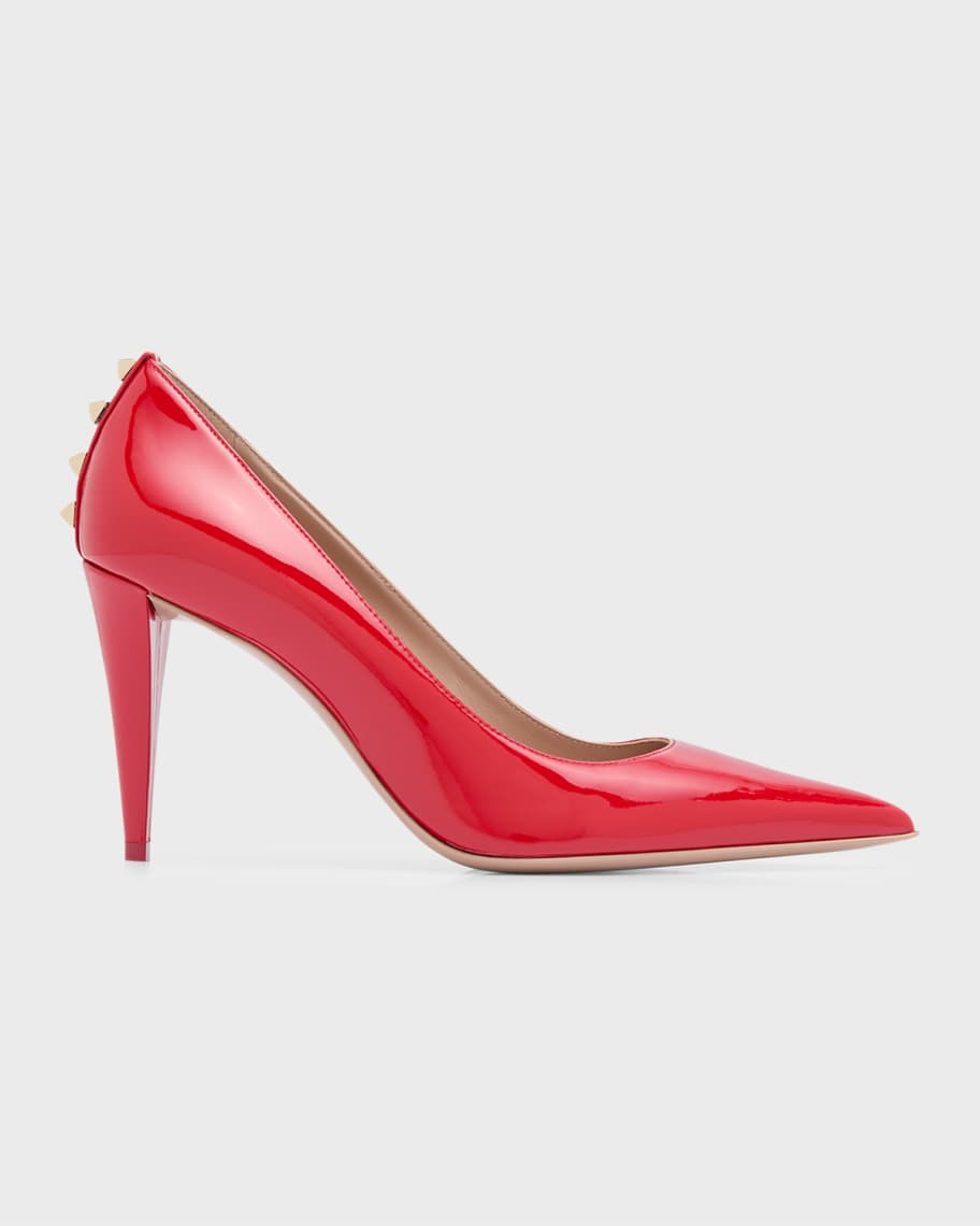 Valentino Garavani Rockstud Patent Calfskin Leather Pumps | Neiman Marcus