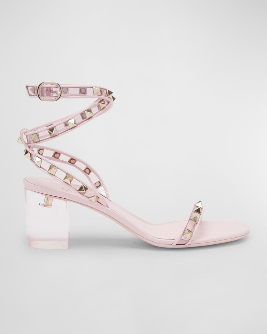 Valentino Garavani Beige Calf Leather Bos Taurus Strap-On Sandals main image 0
