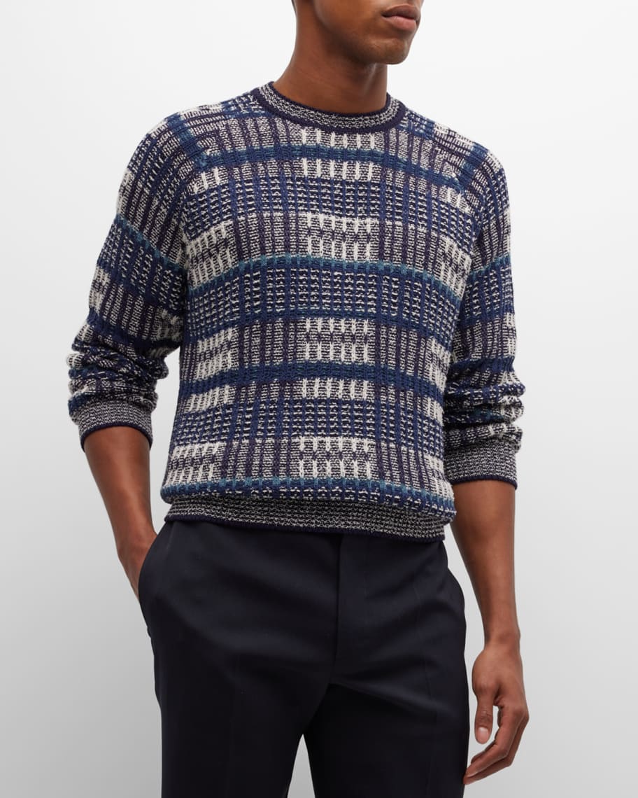 Giorgio Armani Men's Seamless Diamond-Stitch Sweater