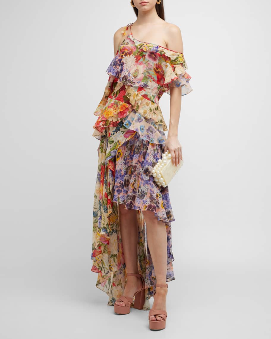 Zimmermann Wonderland Floral Flounce Dress | Neiman Marcus
