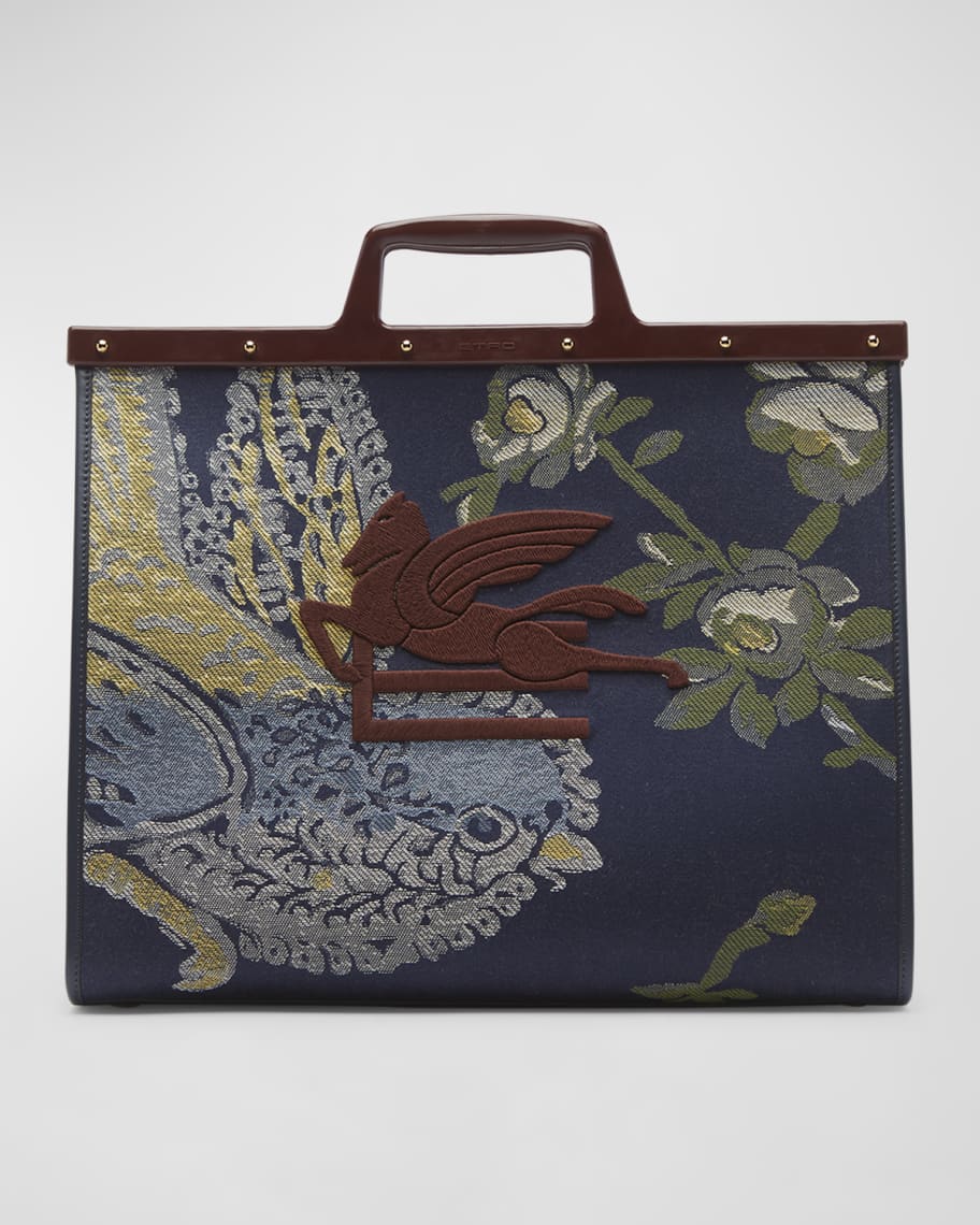 Etro Love Trotter Bird & Flower Shopping Tote Bag | Neiman Marcus