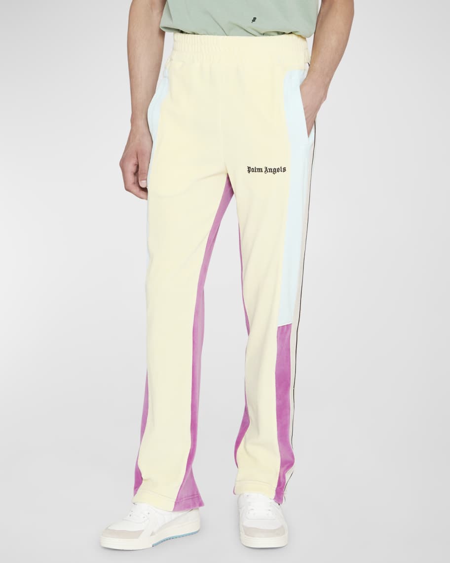 Palm Angels Men's Colorblock Chenille Track Pants | Neiman Marcus