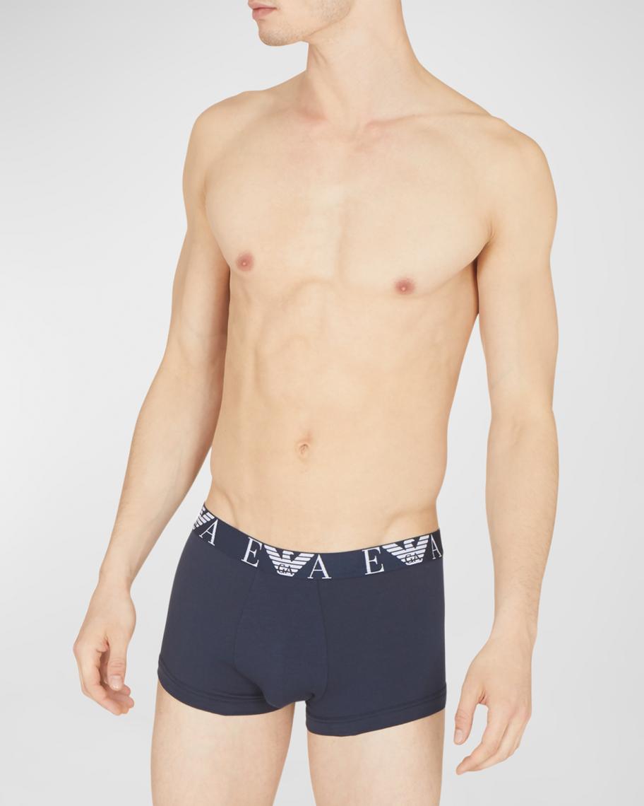 Emporio Armani Men's Monogram 3-Pack Trunks | Neiman Marcus