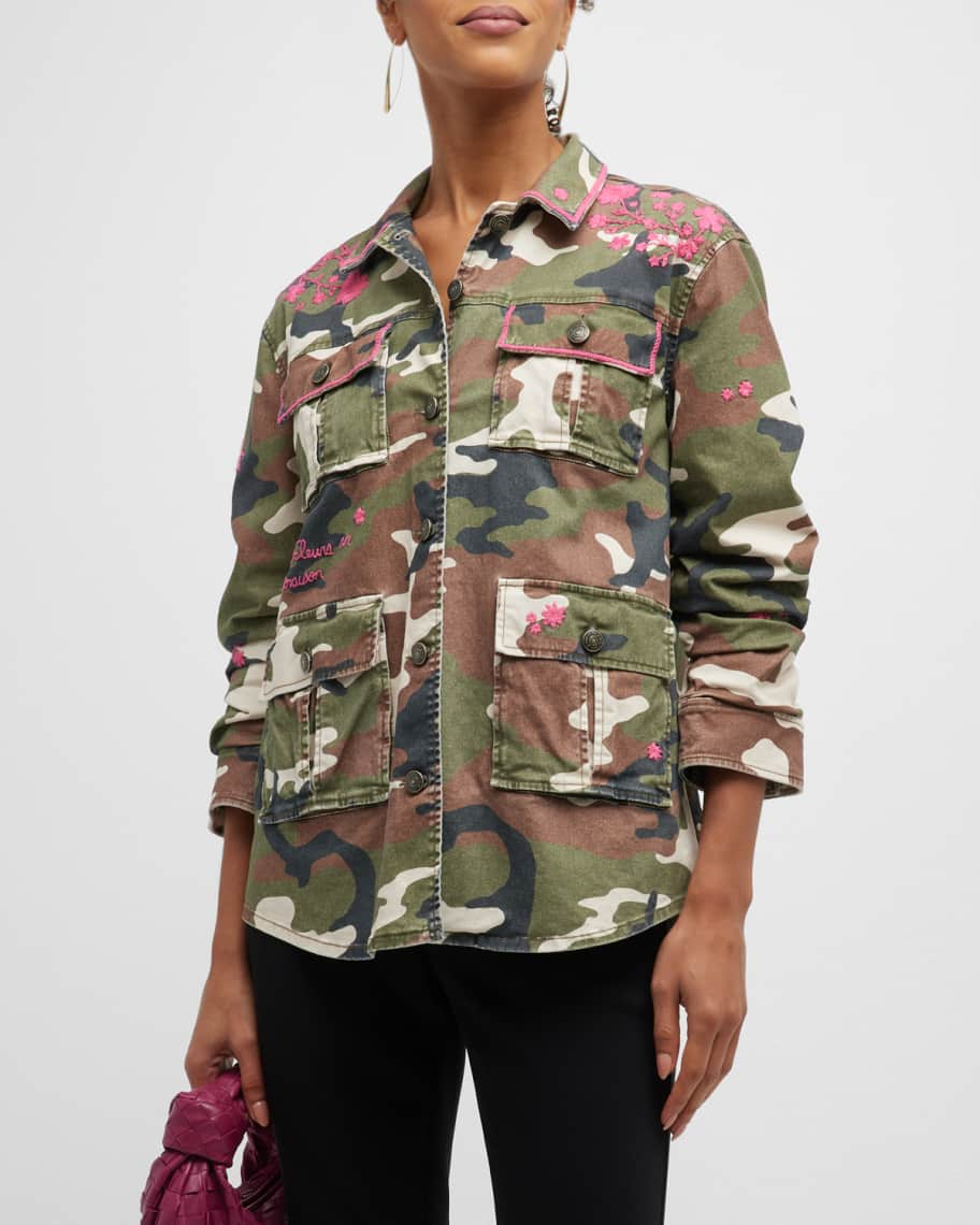 Camouflage Jacket for Women Camo Midi Coat With Hood Military 