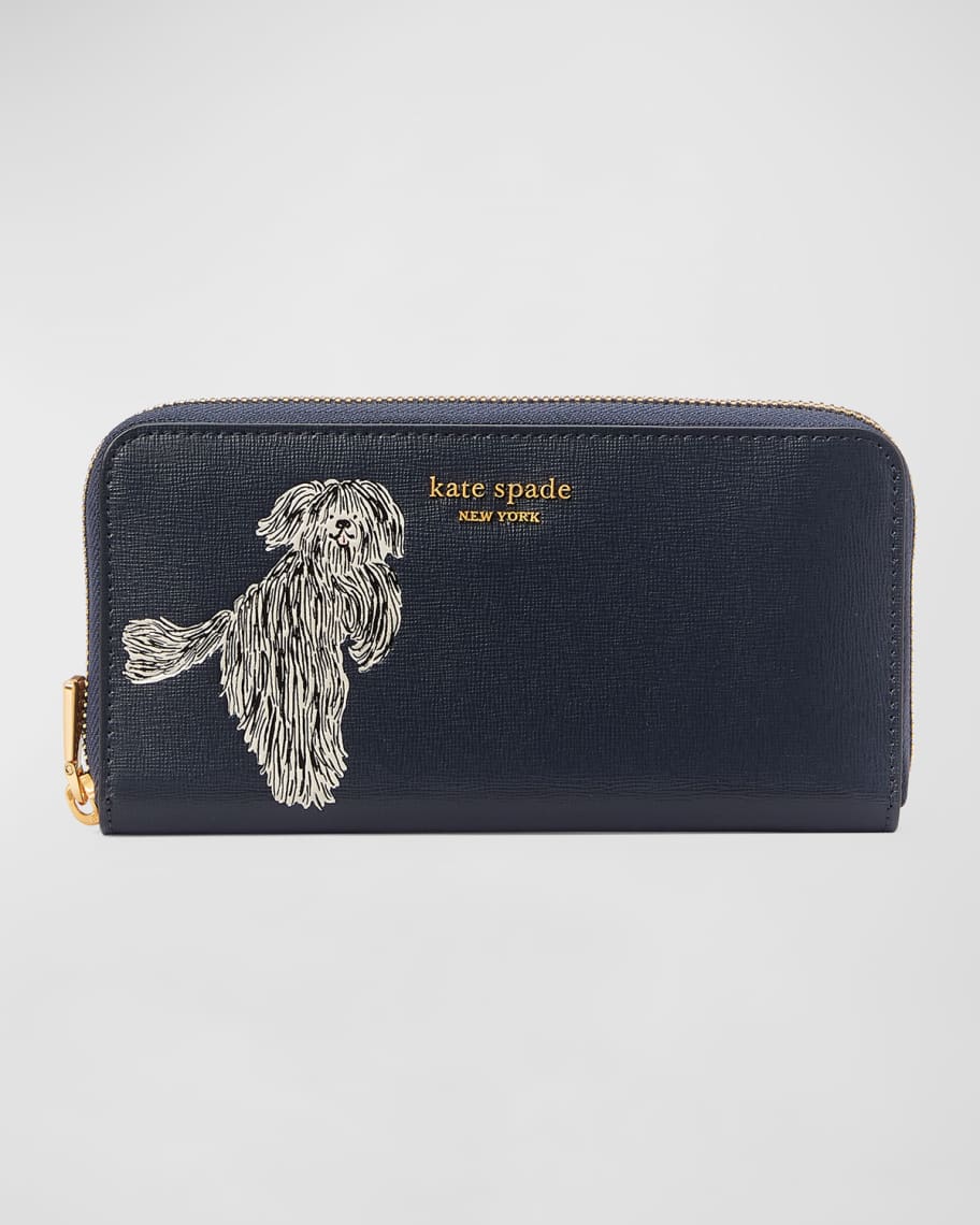 kate spade new york shaggyembossed leather zip continental wallet
