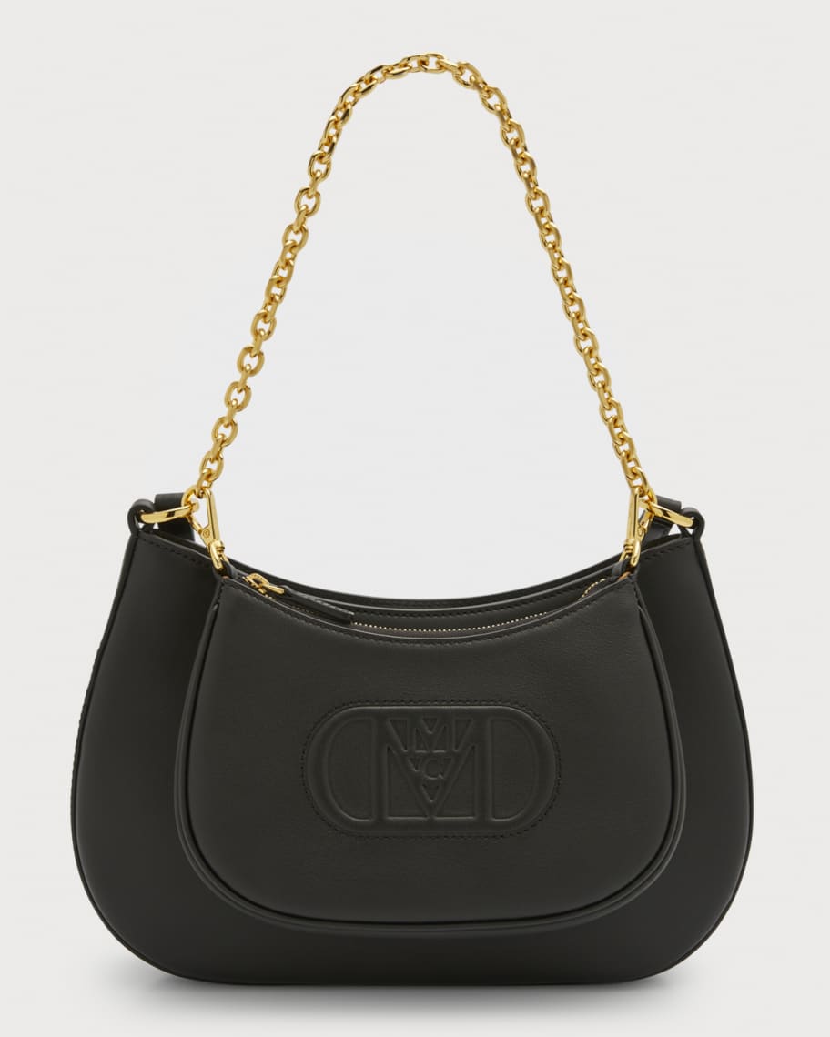 Mcm Travia Shoulder Bag in Cloud Quilted Leather Black Leather