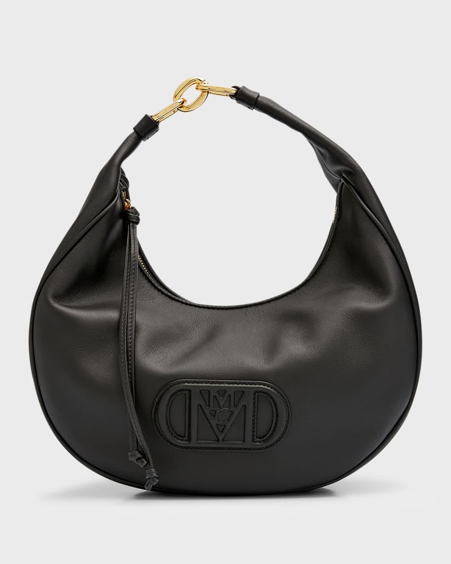 MCM Travia Shoulder Bag in Cloud Quilted Leather Black LEATHER