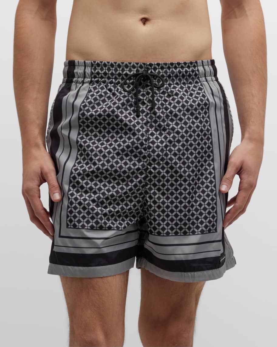 Plus Size Men's Gradient los Angeles T-shirt & Shorts Set For