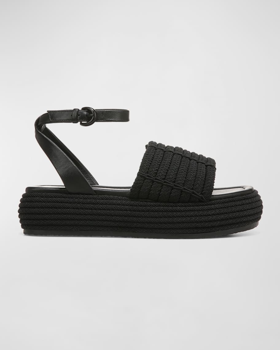 Vince Pali Cord Braided Ankle-Strap Sandals | Neiman Marcus