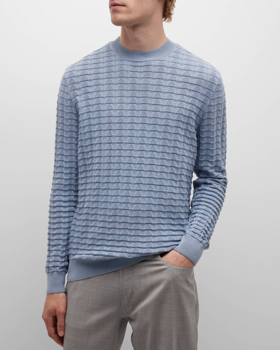 Giorgio Armani Men's Seamless Diamond-Stitch Sweater