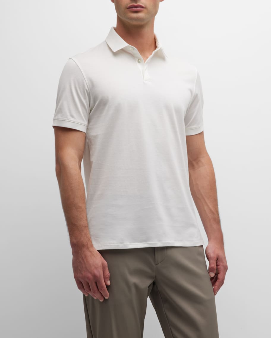 Emporio Armani Men's Concealed Placket Polo Shirt | Neiman Marcus