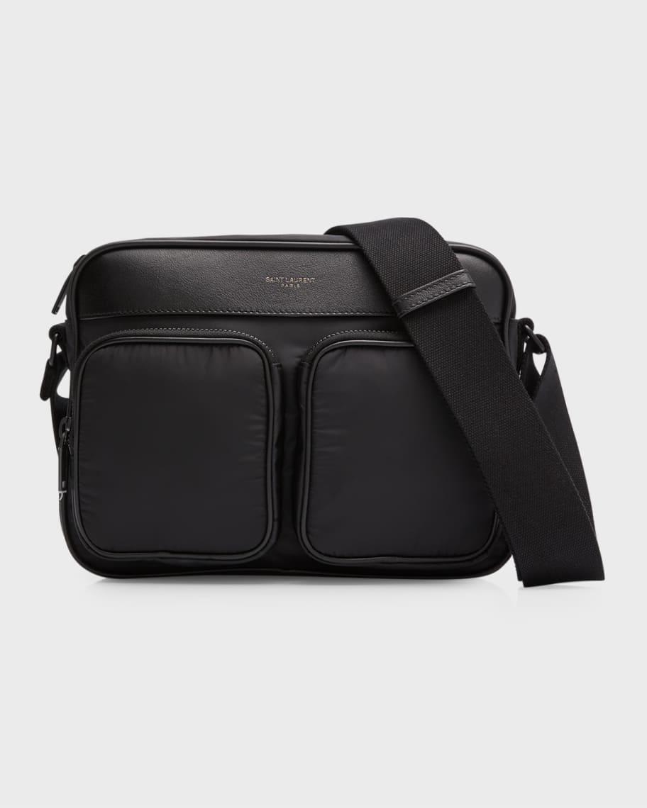 Saint Laurent Men's Bag City Nylon Crossbody Bag | Neiman Marcus