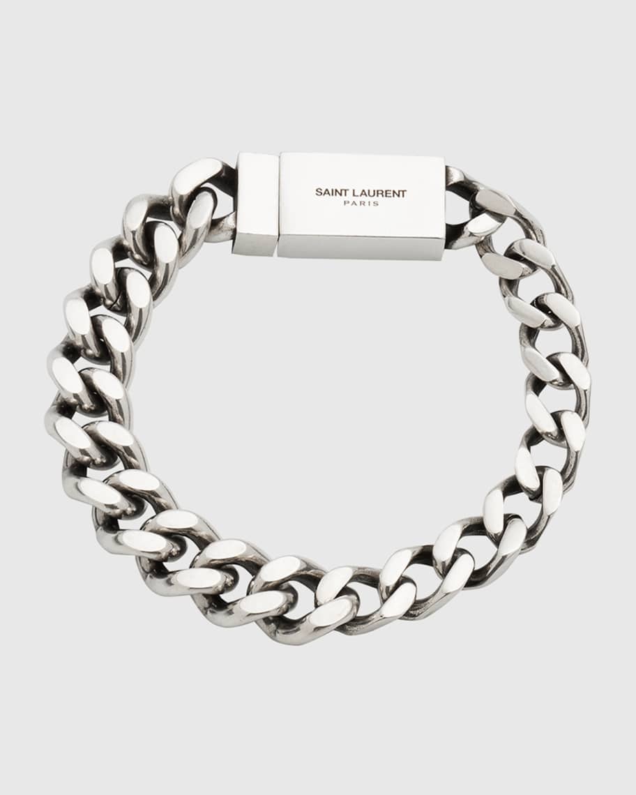 Authentic Valentino Garavani V Logo Curb Bracelet Chunky Heavy