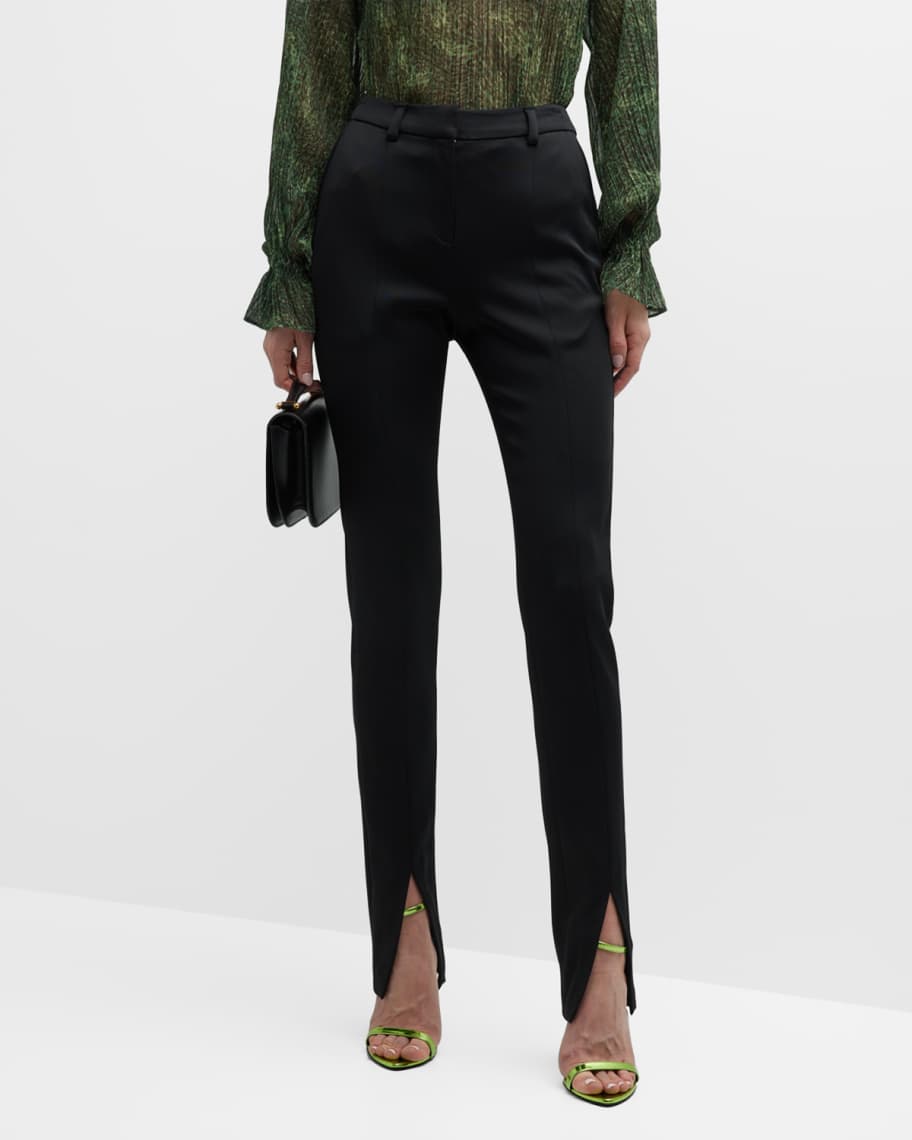 Ramy Brook Easton Slit-Cuff Pants | Neiman Marcus