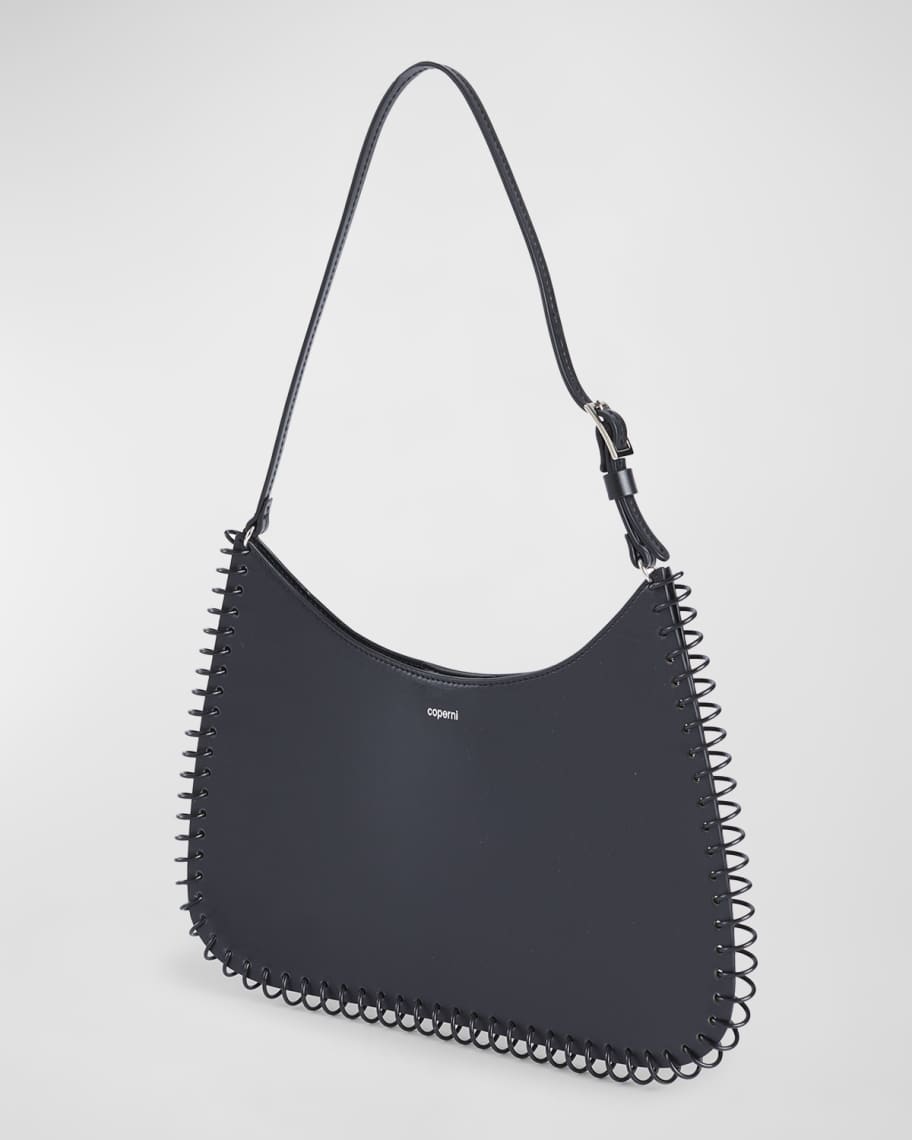 Leather Shoulder Bag in Black - Coperni