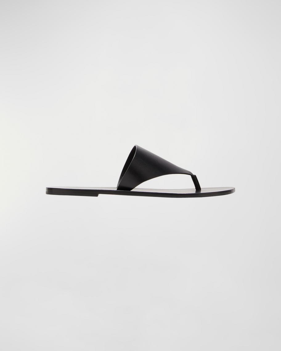 The Row Avery Leather Flat Thong Sandals | Neiman Marcus