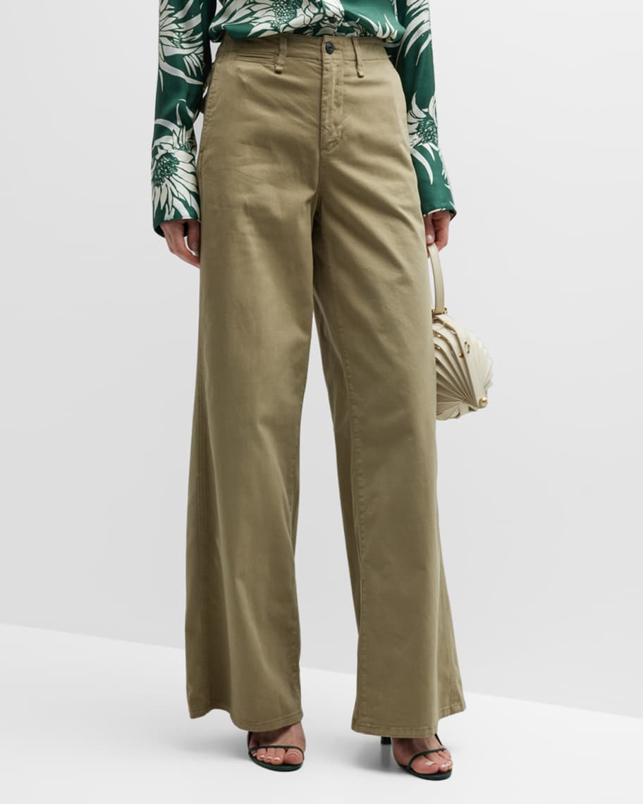 Image 2 of 6: Sofie Wide-Leg Chino Pants