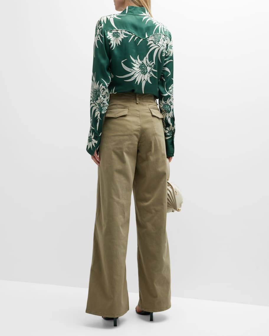 Image 3 of 6: Sofie Wide-Leg Chino Pants