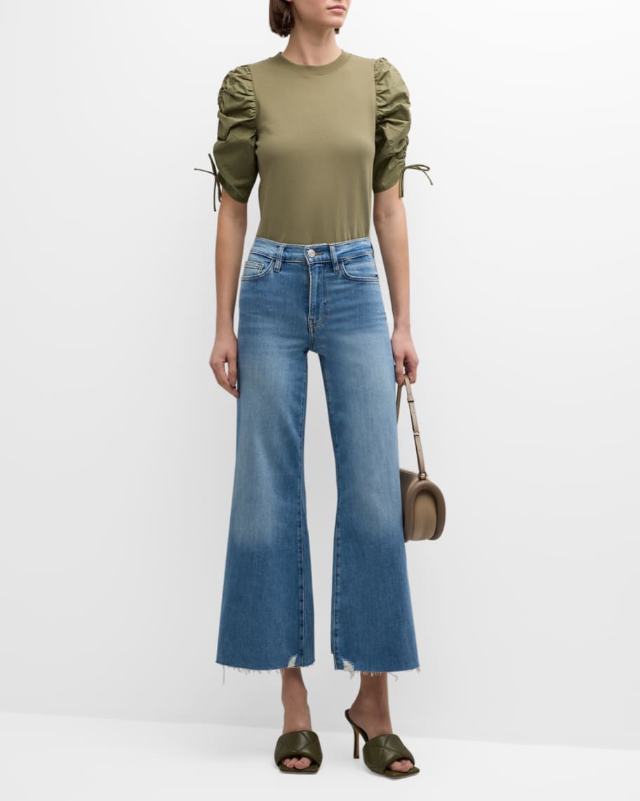 Image 2 of 6: Ruched-Sleeve Tee