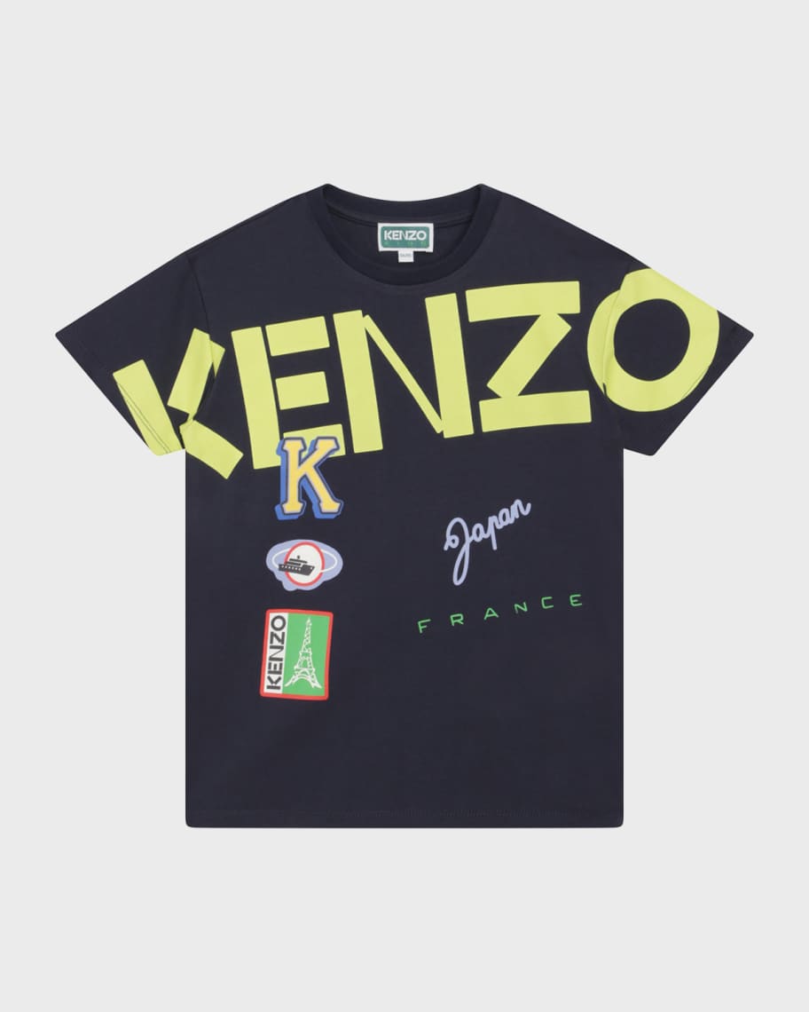 Kenzo Boy's Mixed Graphics Classic Tiger TShirt, Size 612 Neiman Marcus