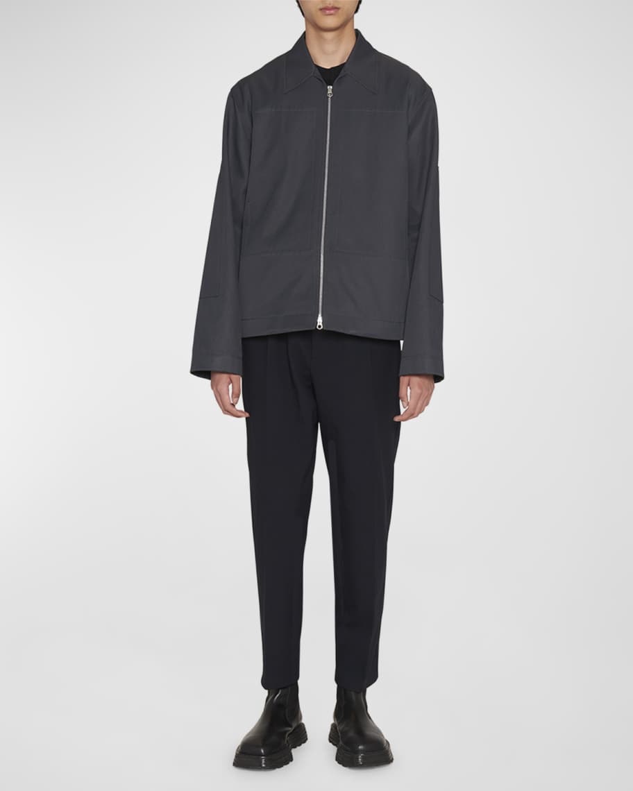 Jil Sander Men's Casual Zip Jacket Neiman Marcus