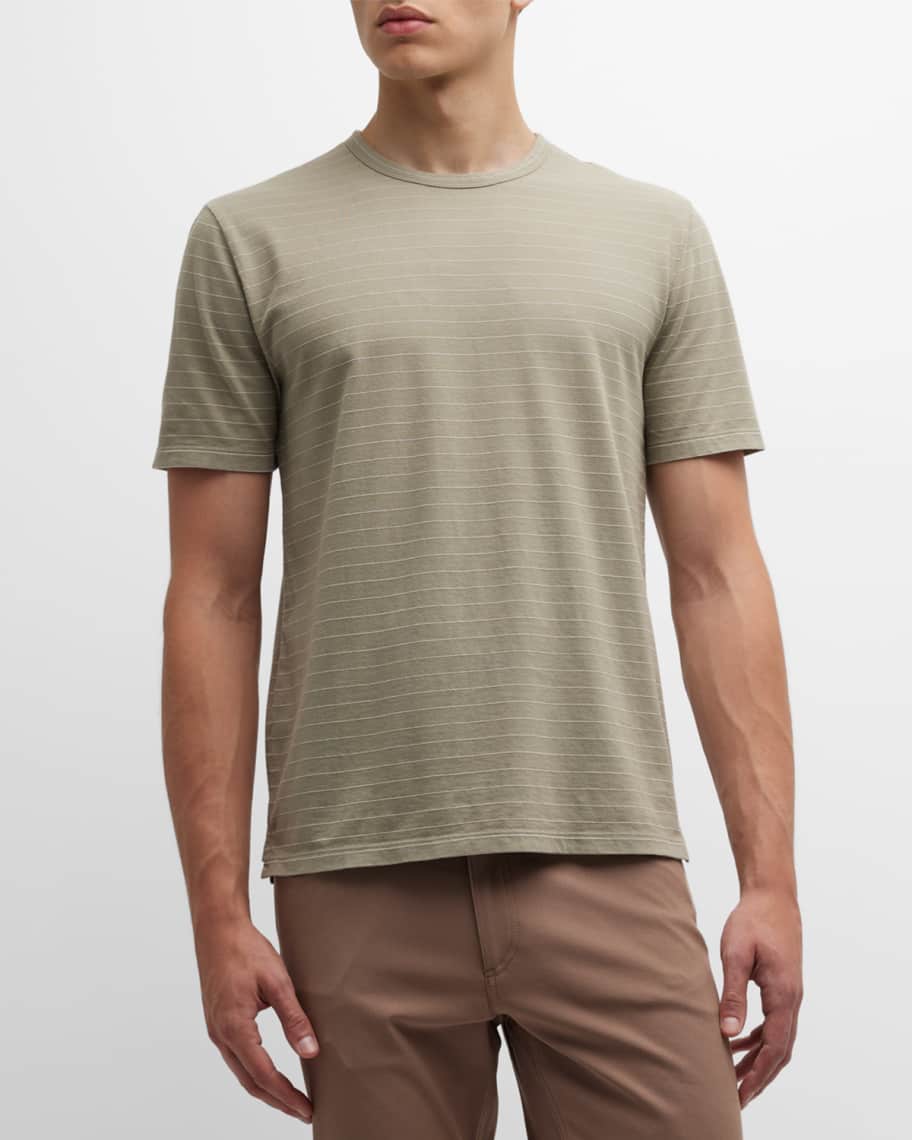 Vince Men's Garment-Dyed Fleck Stripe T-Shirt | Neiman Marcus