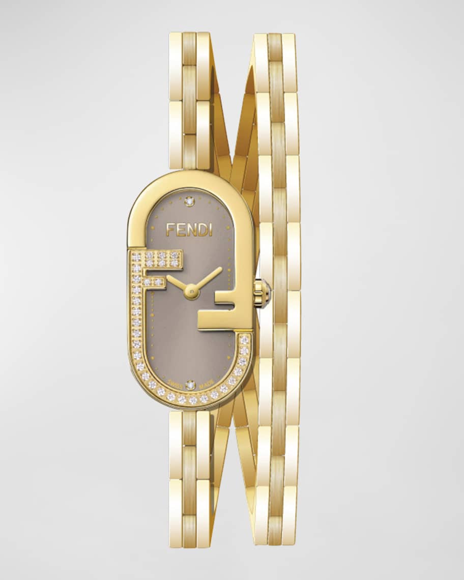 【新品未使用】FENDI O’LOCK VERTICAL 腕時計 Fendi O'Lock Diamond Vertical Oval Bracelet Watch | Neiman Marcus
