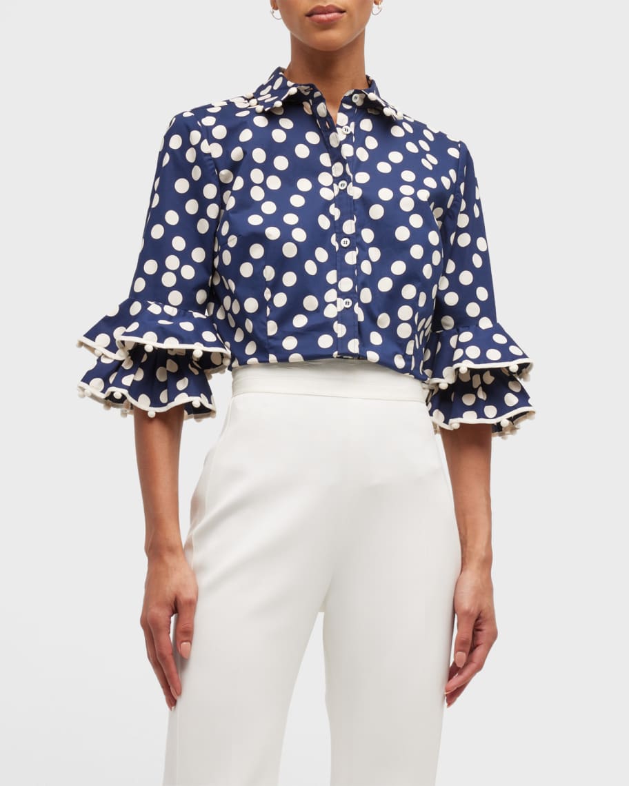 Carolina Herrera polka dot shirt blouse - Green