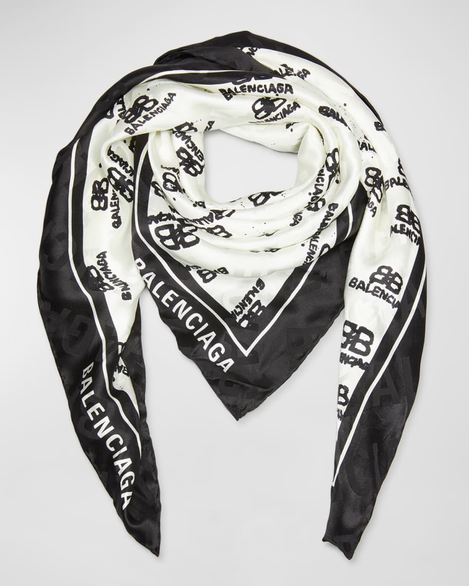 Balenciaga Bb Monogram Scarf in Natural for Men