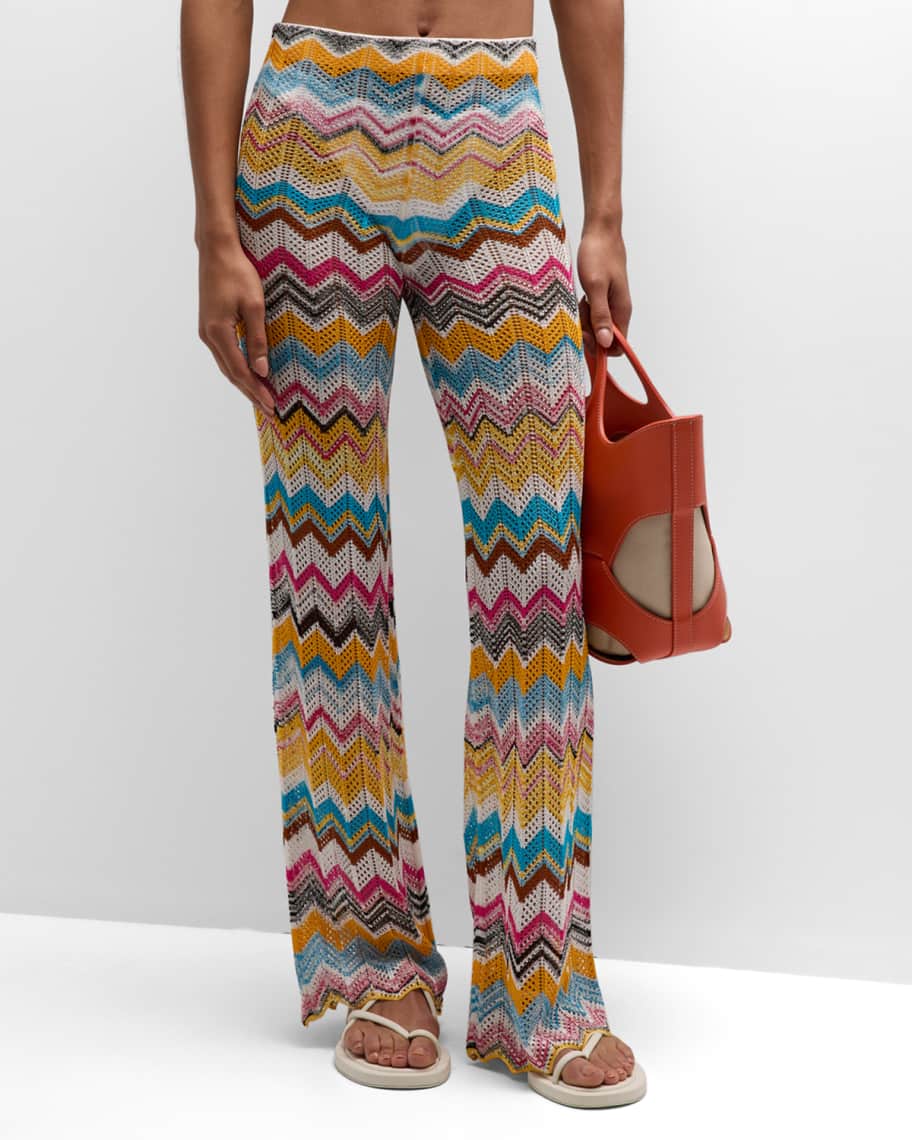 パンツ Missoni Knit Cover-Up Pants With Lame Wave Pattern Missoni Knit cover-up pants lamÉ wave pattern | The Fashion