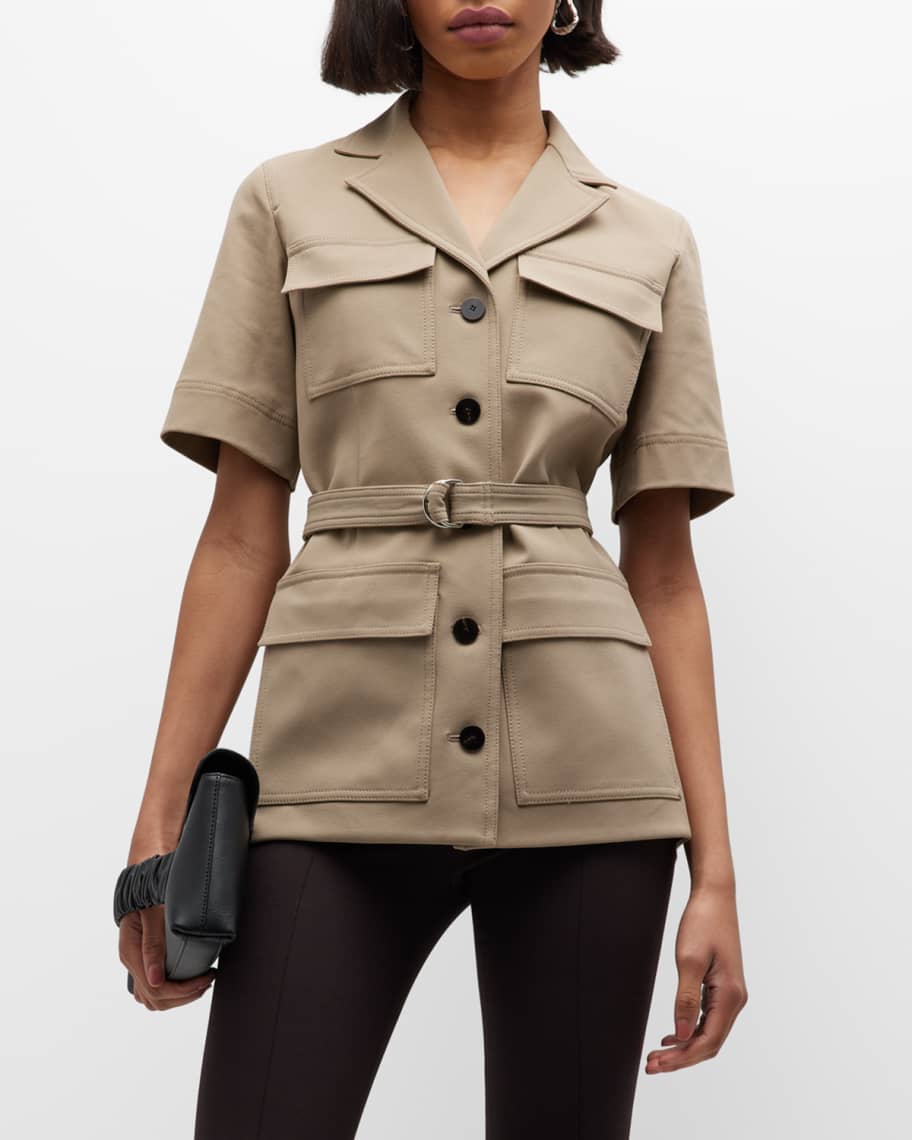 Theory Short-Sleeve Safari Jacket | Neiman Marcus