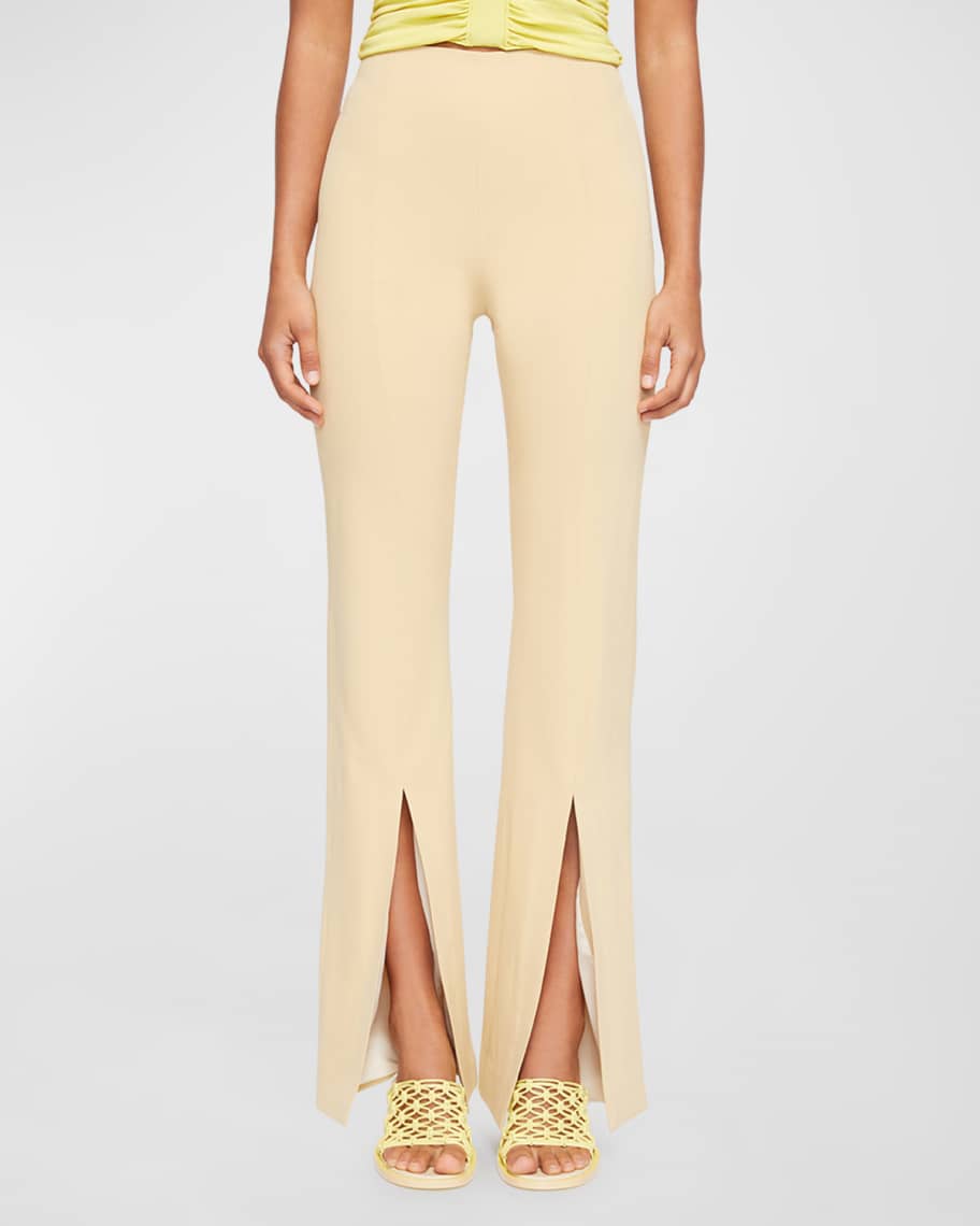 SIMKHAI Chase Flared SplitHem Pants Neiman Marcus