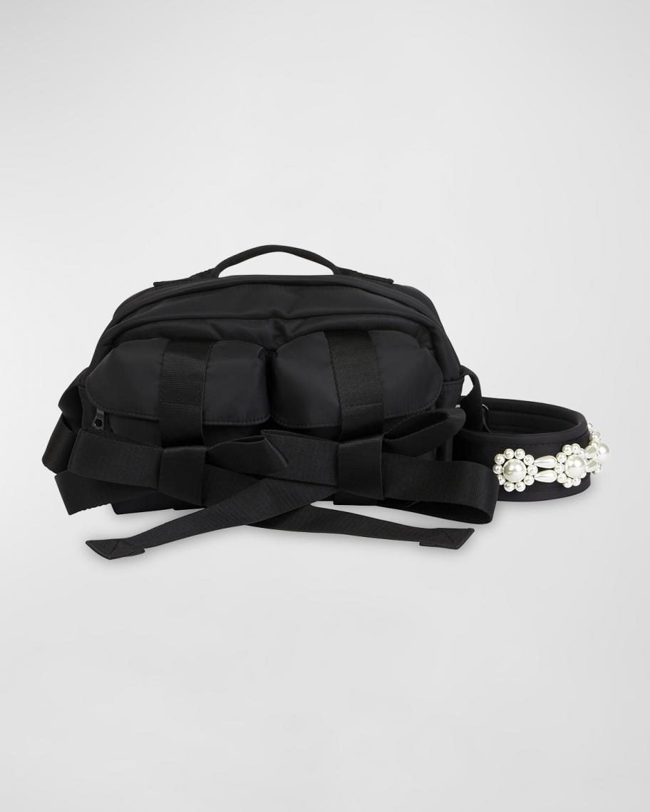 Simone Rocha Bow Zip Bum Crossbody Bag | Neiman Marcus