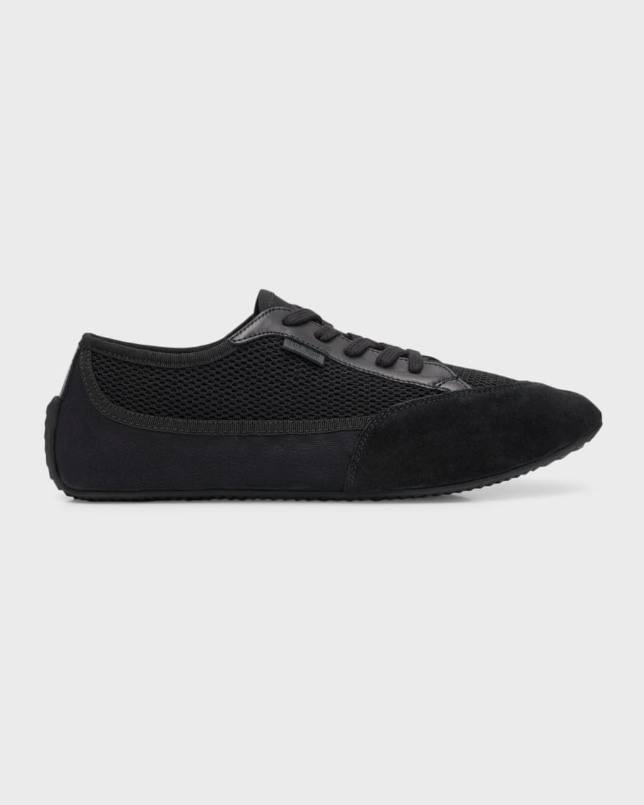 THE ROW Bonnie Suede Mesh Sneakers | Neiman Marcus